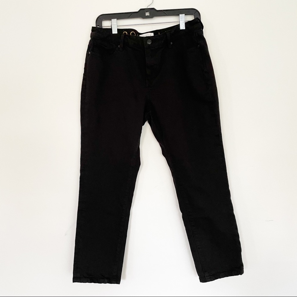 NWOT Kate Spade Broome Street Black Crop Mid Rise Straight Leg Jeans 31 - Picture 1 of 13